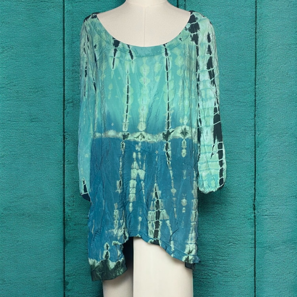 Citron Santa Monica Green Turquoise Ombre Tie Dye XL